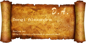 Dengi Alexandra névjegykártya