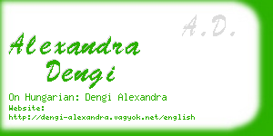 alexandra dengi business card